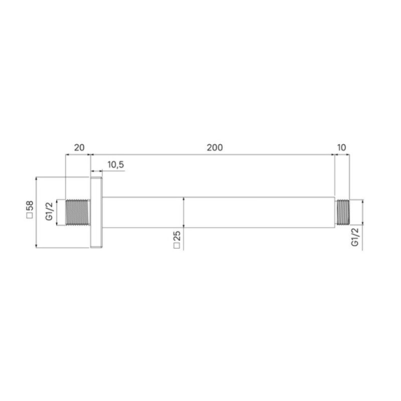 Держатель верхнего душа Iddis Optima Home OPH20BSi61, черный матовый