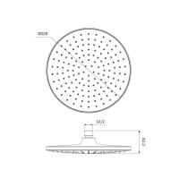 Верхний душ Iddis Optima Home OPH22BRi64, черный матовый