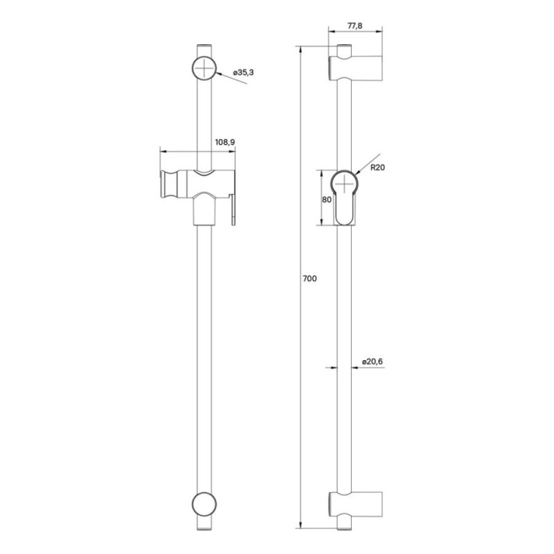 Душевой гарнитур Iddis Optima Home OPH3F20i16, графит