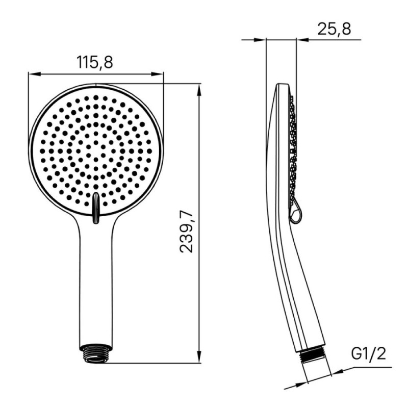 Душевой гарнитур Iddis Optima Home OPH3F20i16, графит