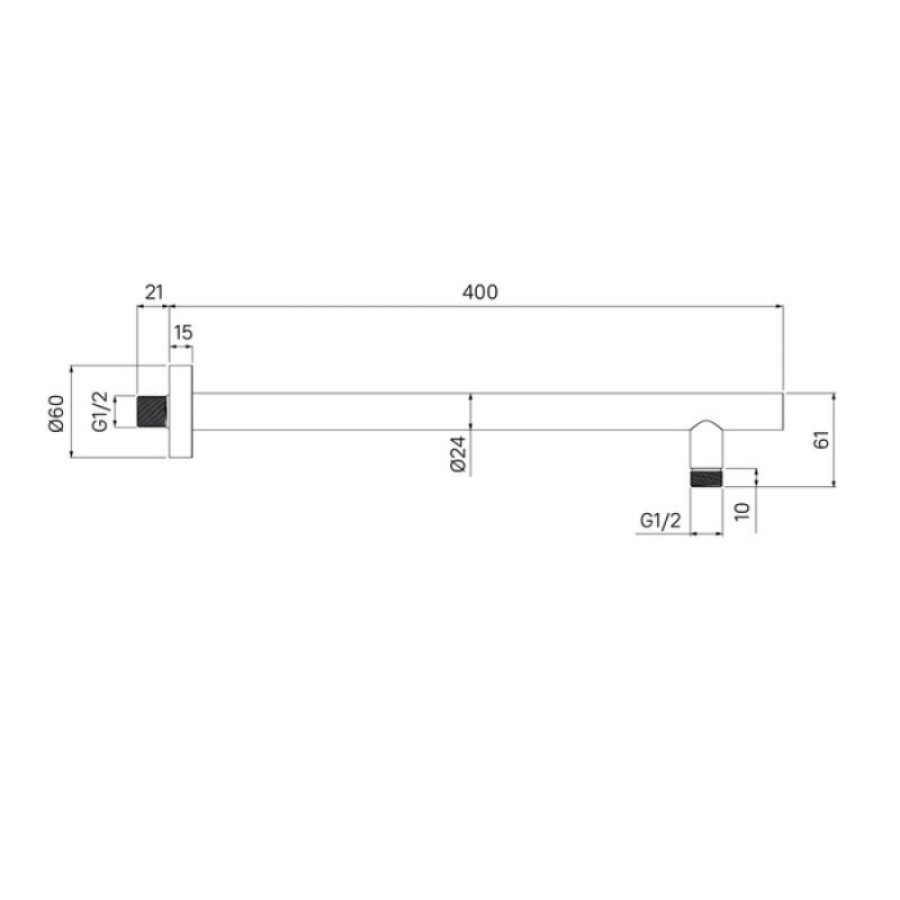 Держатель верхнего душа Iddis Optima Home OPH40CRi61, хром