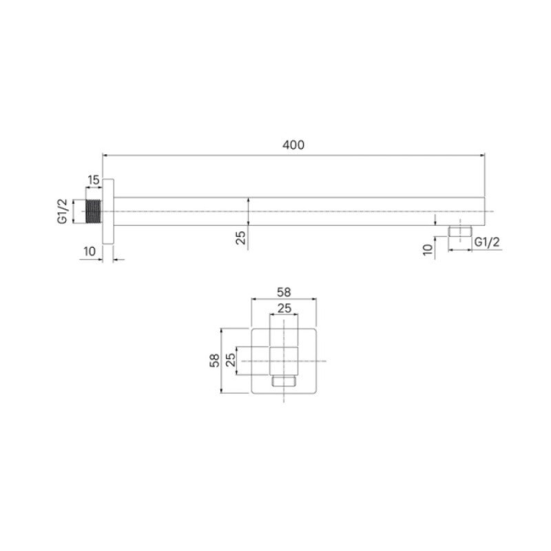 Держатель верхнего душа Iddis Optima Home OPH40CSi61, хром