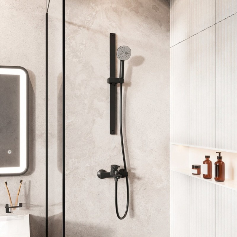 Душевая штанга Iddis Optima Home OPH70B0i17 70 см, черный матовый