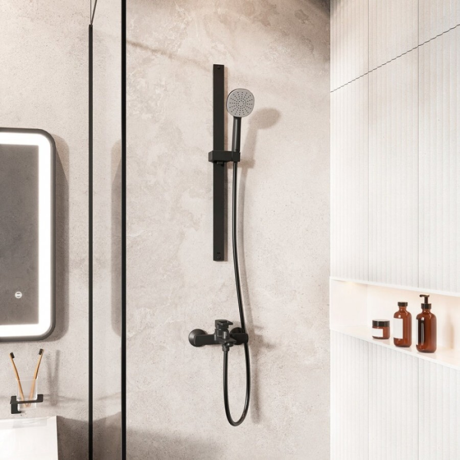 Душевая штанга Iddis Optima Home OPH70B0i17 70 см, черный матовый