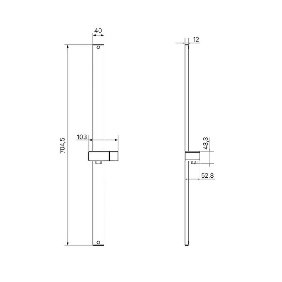 Душевая штанга Iddis Optima Home OPH70C0i17, 70 см, хром