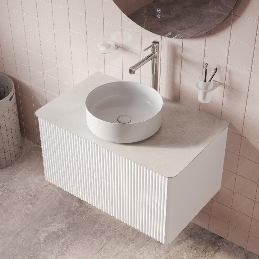 Столешница Iddis Optima Home OPH80W0i89, 80 х 50 см, керамогранит, светлый бетон