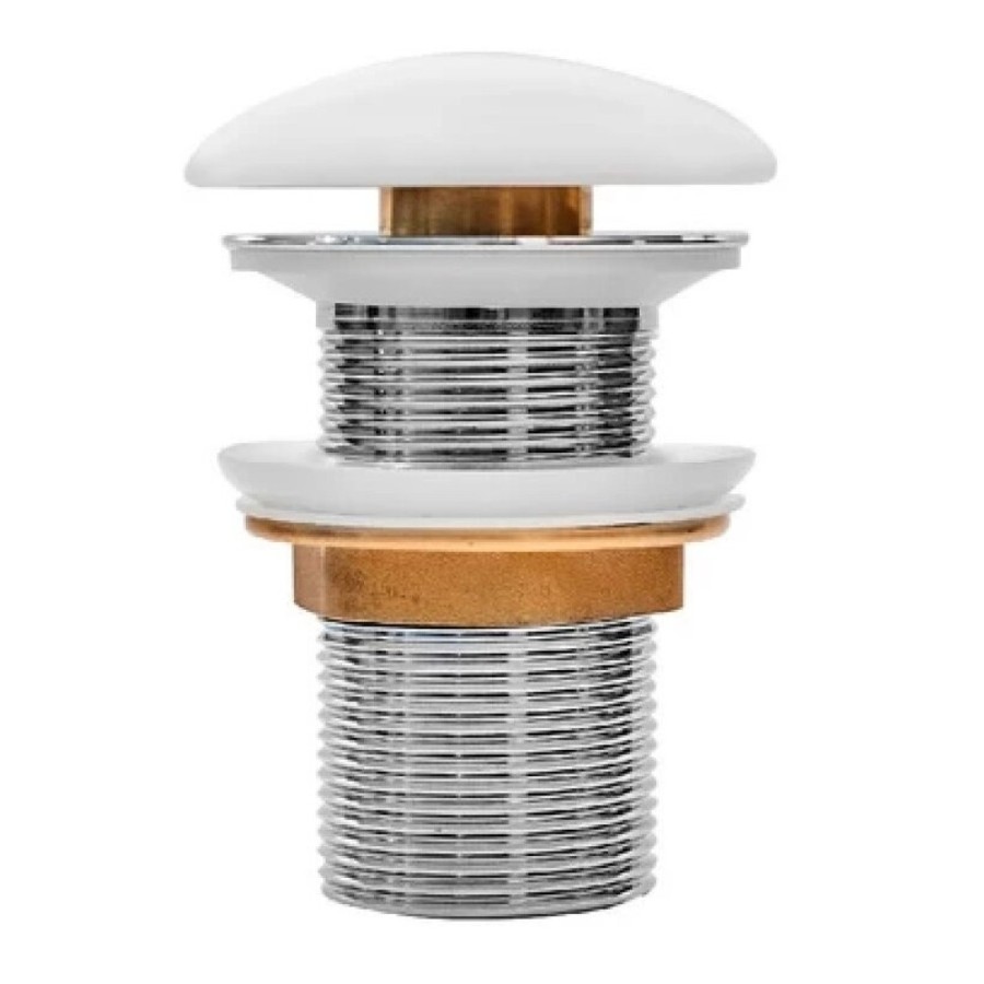Донный клапан Iddis Optima Home для раковины без перелива, белый матовый, OPHWM00i88
