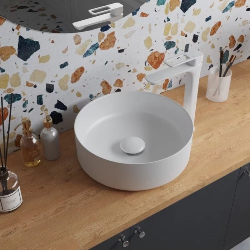 Донный клапан Iddis Optima Home для раковины без перелива, белый матовый, OPHWM00i88