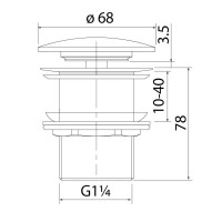 Донный клапан Iddis Optima Home, без перелива, белый глянцевый, OPHWS00i88