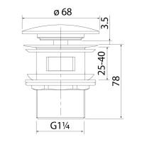 Донный клапан Iddis Optima Home, с переливом, белый глянцевый, OPHWS0Wi88