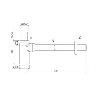 Сифон бутылочный для раковины Iddis Optima Home OPTBC00i84, хром матовый