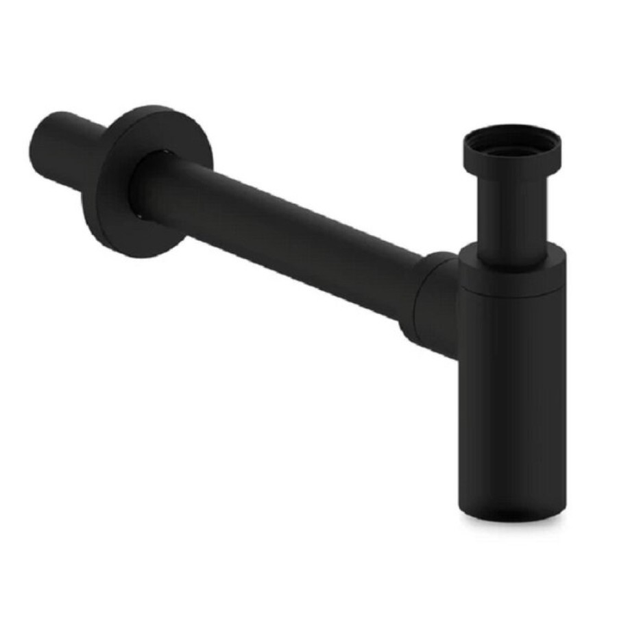 Сифон бутылочный Iddis Optima Home для раковины, черный матовый, OPTBL00i84