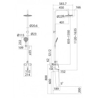 Душевая система Iddis Optima Home OPTSB3Fi06, с изливом, хром
