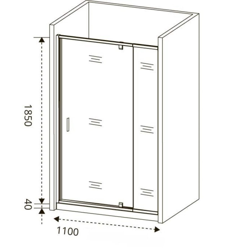 Душевая дверь в нишу Good Door Orion WTW - PD -110-C-CH, 110 х 185 см, стекло прозрачное, хром, ОР00018