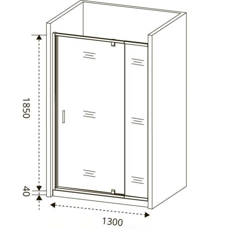 Душевая дверь в нишу Good Door Orion WTW - PD-130-G-CH, 130 х 185 см, стекло матовое Грейп, хром, ОР00023