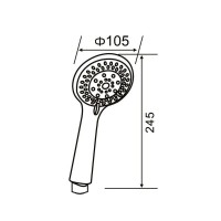 Душевая лейка Orange O-Shower OS01, 5 режимов струи, хром