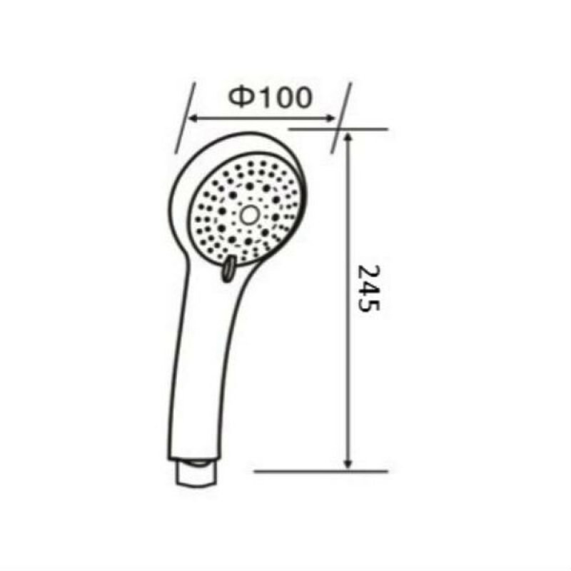 Душевая лейка Orange O-Shower OS02, 5 режимов струи, хром