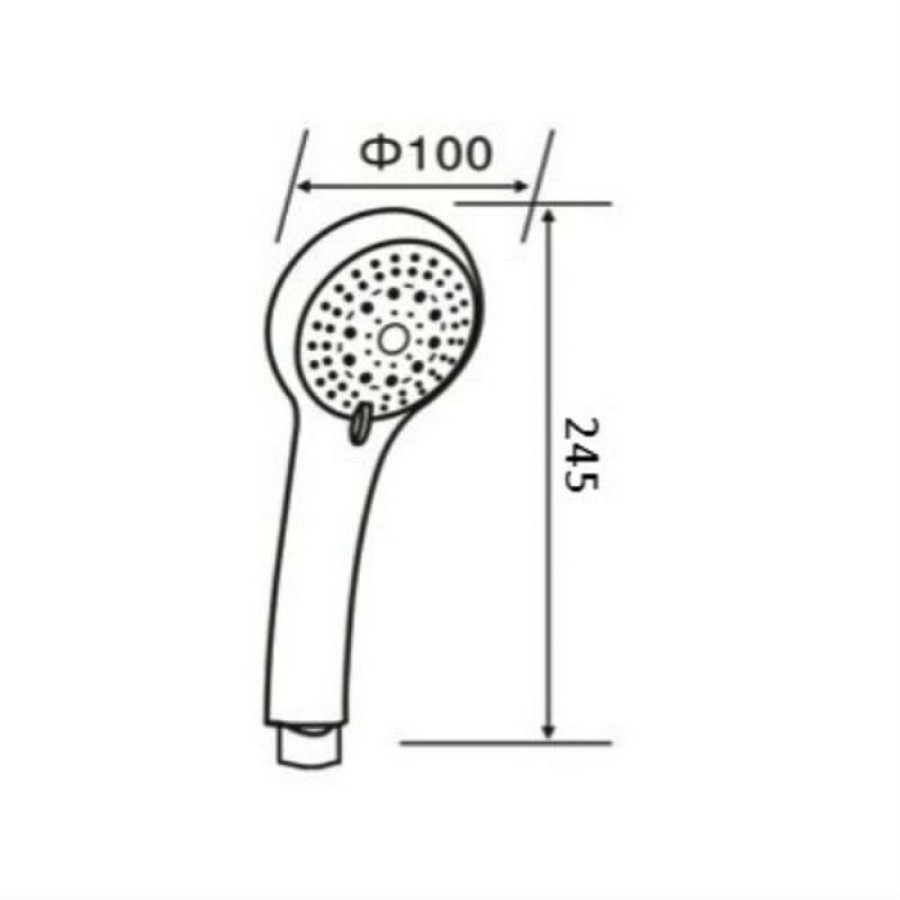 Душевая лейка Orange O-Shower OS02, 5 режимов струи, хром