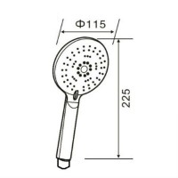 Душевая лейка Orange O-Shower, 4 режима струи, хром, OSO4