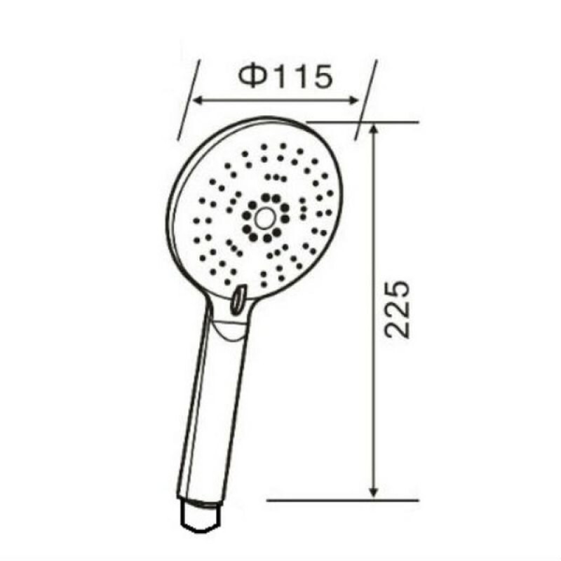Душевая лейка Orange O-Shower, 4 режима струи, хром, OSO4