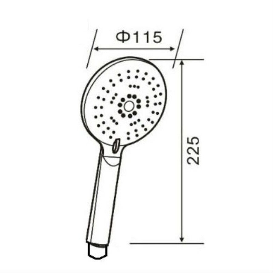 Душевая лейка Orange O-Shower, 4 режима струи, хром, OSO4