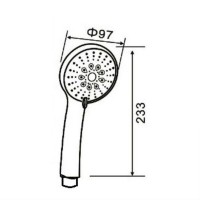 Душевая лейка Orange O-Shower OS05, 5 режимов струи, хром