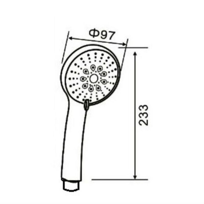 Душевая лейка Orange O-Shower OS05, 5 режимов струи, хром