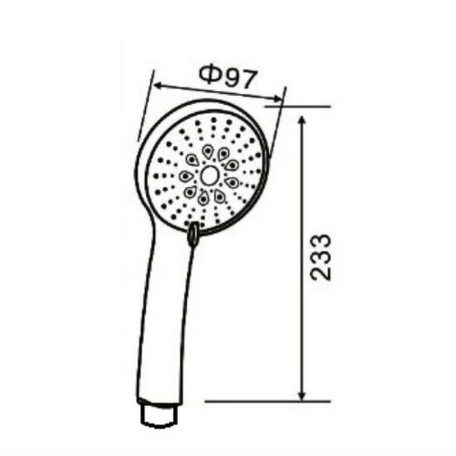 Душевая лейка Orange O-Shower OS05, 5 режимов струи, хром