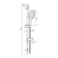Душевой гарнитур Orange O-Shower, хром, OS063, 5 режимов струи
