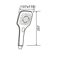 Душевая лейка Orange O-Shower OS07, 3 режима струи, хром