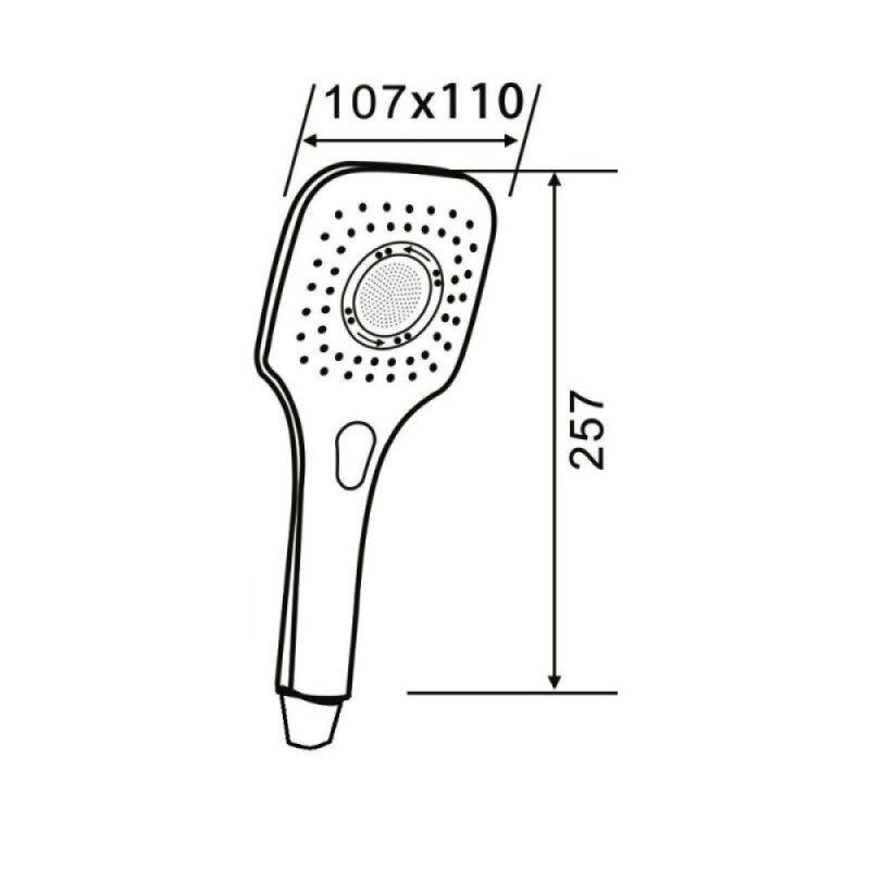 Душевая лейка Orange O-Shower OS07, 3 режима струи, хром