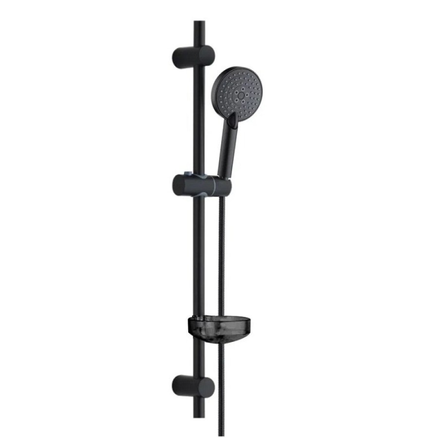 Душевой гарнитур Orange O-Shower OS702b, лейка 3 режима, с мыльницей, цвет черный матовый