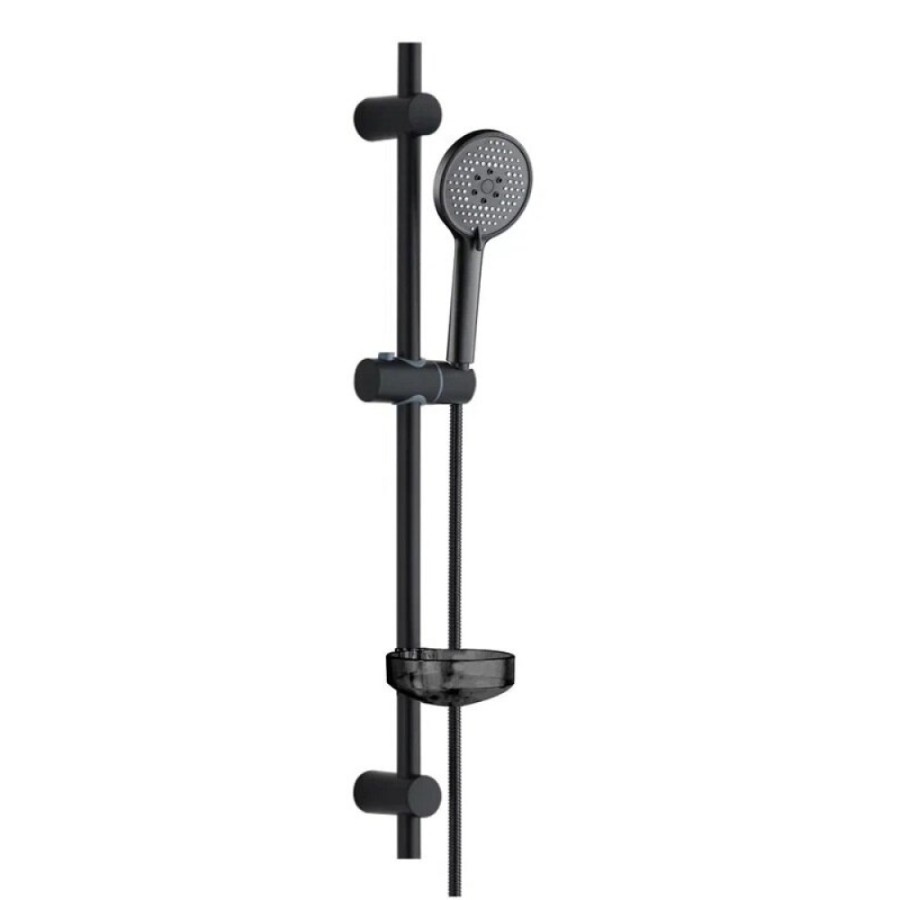 Душевой гарнитур Orange O-Shower OS713b, лейка 3 режима, с мыльницей, цвет черный матовый