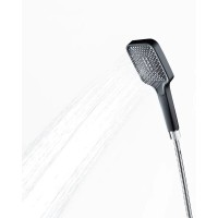 Душевой гарнитур Orange O-Shower OS714b, лейка 1 режим, с мыльницей, цвет черный матовый