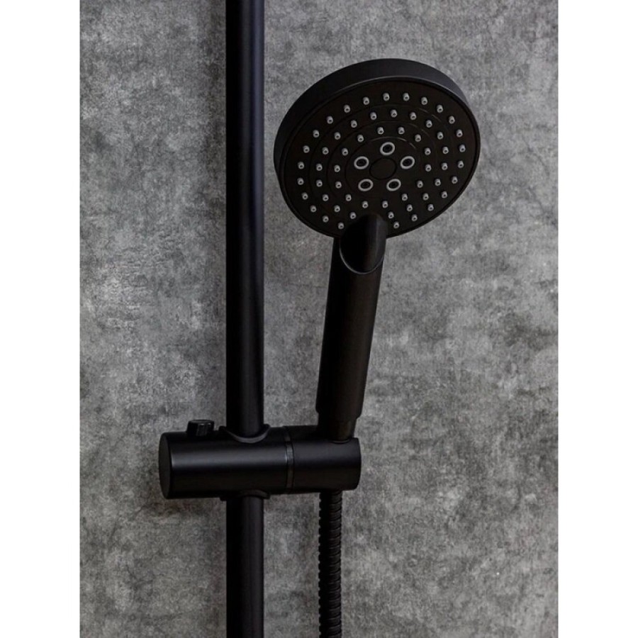 Душевой гарнитур Orange O-Shower OS802b, лейка 3 режима, цвет черный матовый