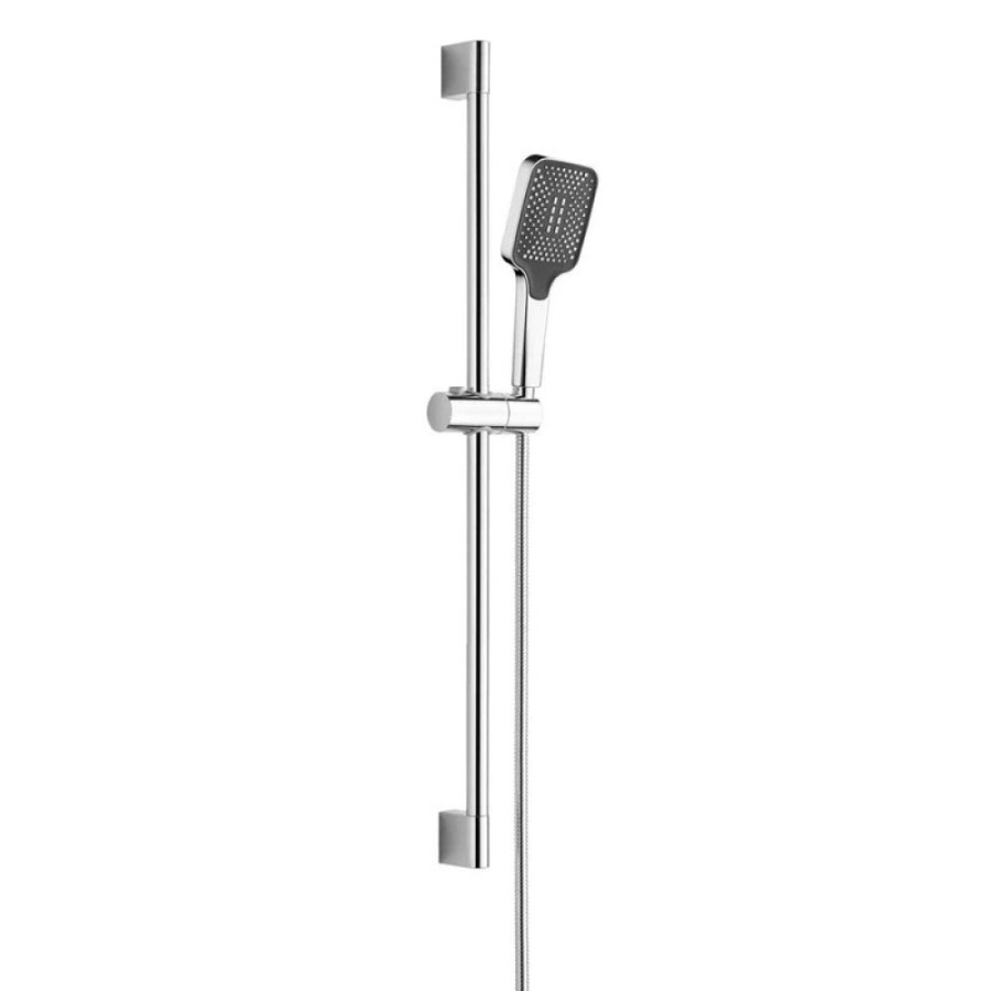 Душевой гарнитур Orange O-Shower OS814cr, лейка 1 режим, цвет хром/черный