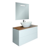 Тумба Orange Otto c раковиной Гамма 600, подвесная, белая, Ot-100TuWOOD+G60