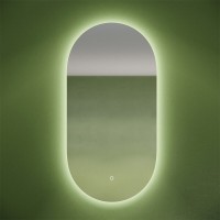 Зеркало Sancos Oval OV45C, 45 х 90 см, с LED подсветкой