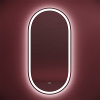Зеркало Sancos Oval OV45F, 45 х 90 см, с LED подсветкой
