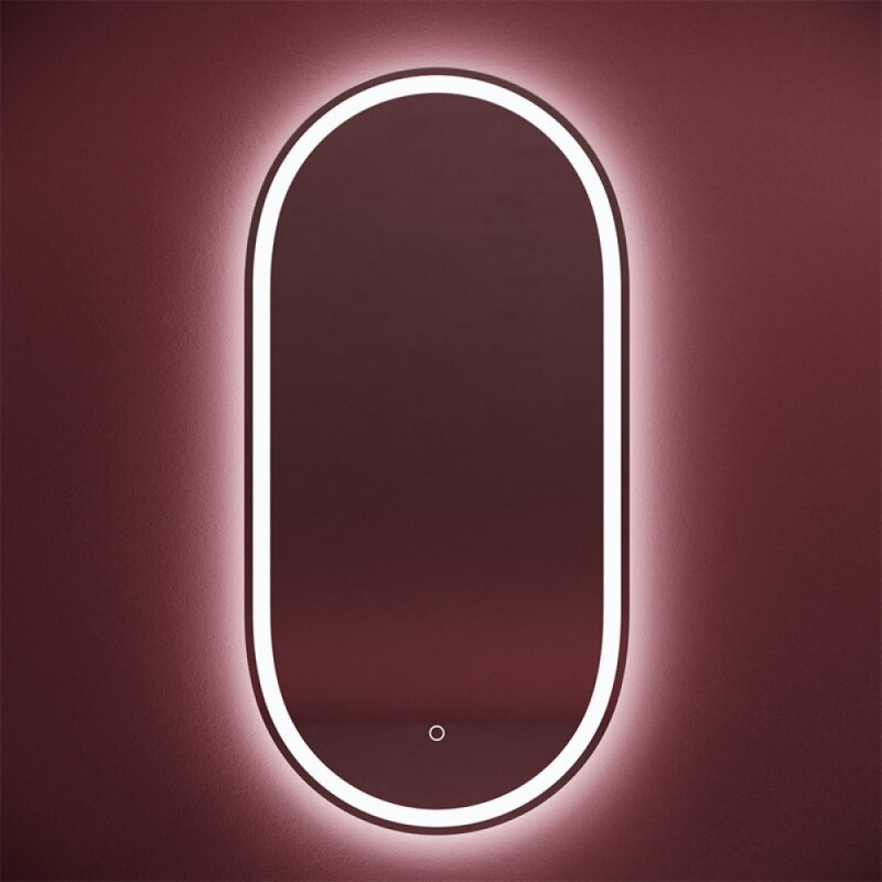 Зеркало Sancos Oval OV45F, 45 х 90 см, с LED подсветкой