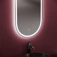 Зеркало Sancos Oval OV45F, 45 х 90 см, с LED подсветкой
