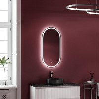 Зеркало Sancos Oval OV45F, 45 х 90 см, с LED подсветкой