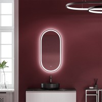 Зеркало Sancos Oval OV45F, 45 х 90 см, с LED подсветкой