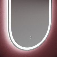 Зеркало Sancos Oval OV45F, 45 х 90 см, с LED подсветкой