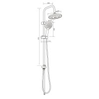 Душевой гарнитур Orange O-Shower OW02b, 3 режима струи, черный матовый
