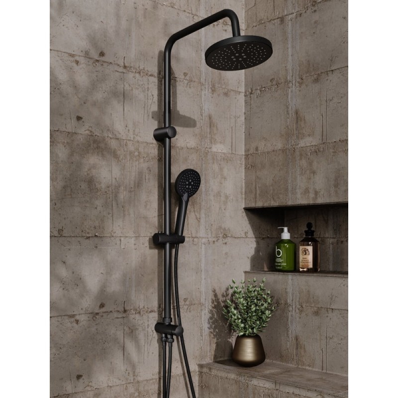 Душевой гарнитур Orange O-Shower OW02b, 3 режима струи, черный матовый