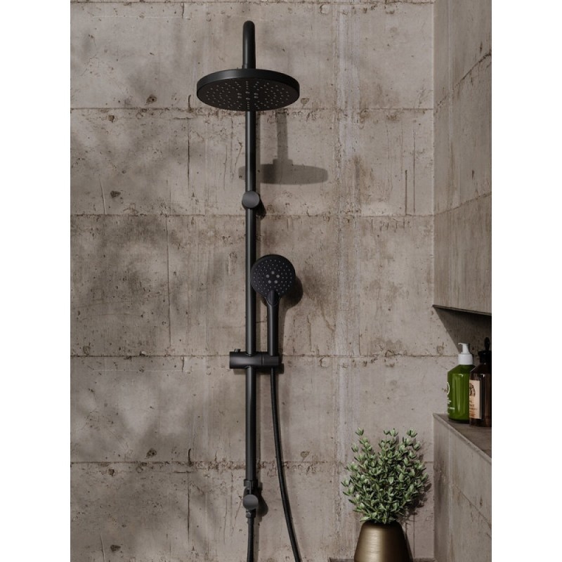 Душевой гарнитур Orange O-Shower OW02b, 3 режима струи, черный матовый