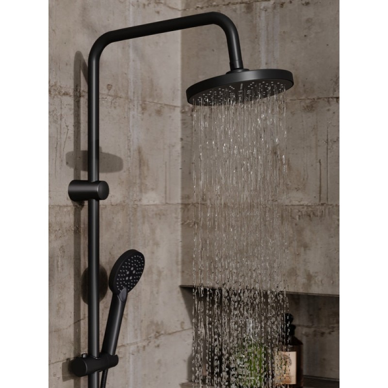 Душевой гарнитур Orange O-Shower OW02b, 3 режима струи, черный матовый