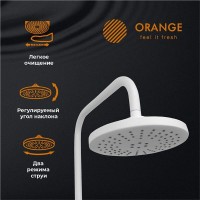 Душевой гарнитур Orange O-Shower, белый матовый, 3 режима струи, OW02w