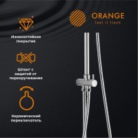 Душевой гарнитур Orange O-Shower OW04, хром, 1 режим струи